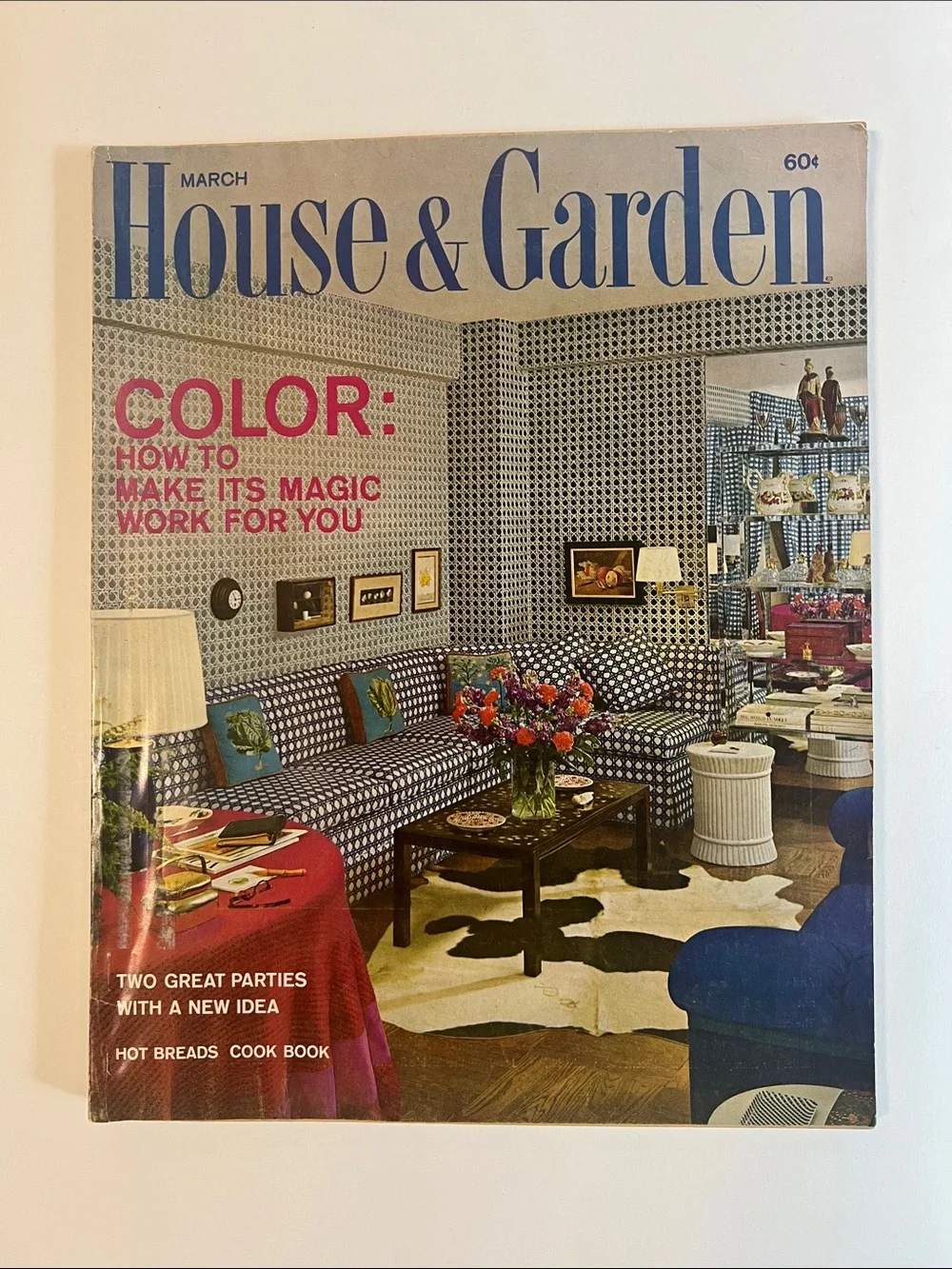 1965 Vintage  House & Garden Magazine decorating March 1965